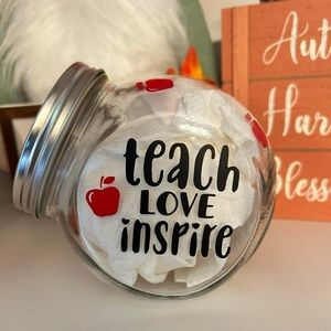 Classic Counter Top Jars/ Glass Cookie Jars/ Candy Jars/ Metal Lids/ Teachers